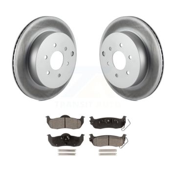 Rear Coated Disc Brake Rotors And Ceramic Pads Kit For 2004 Nissan Pathfinder From 08 04 KGT-102974
