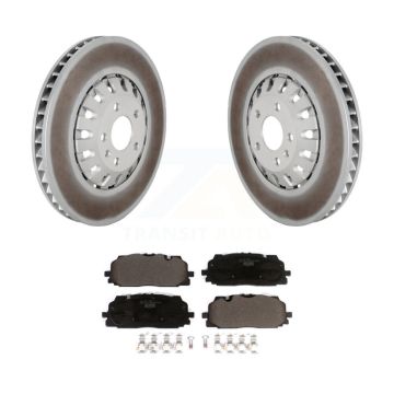 Front Coated Disc Brake Rotor & Ceramic Pad Kit For Audi Q7 Q8 A6 Quattro A7 Sportback A8 KGT-102983