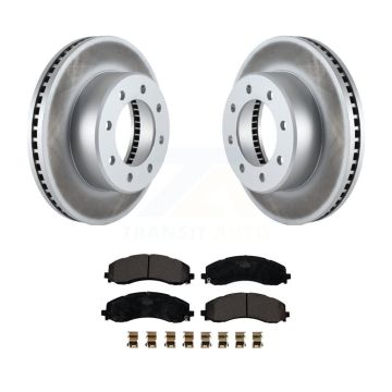 Front Coated Disc Brake Rotors And Ceramic Pads Kit For Ram 2500 3500 KGT-102985