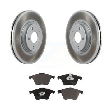 Front Coated Disc Brake Rotors And Ceramic Pads Kit For Volvo S40 KGT-102989