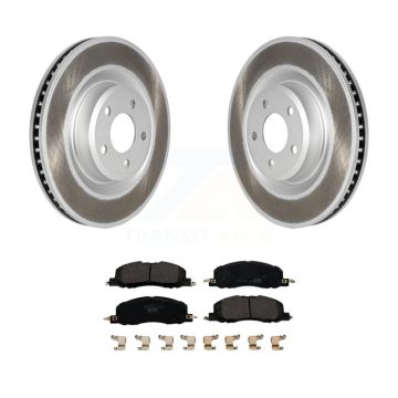 Front Coated Disc Brake Rotors And Ceramic Pads Kit For Ford Explorer Lincoln Aviator KGT-102990