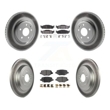 Front Rear Coated Brake Rotor Ceramic Pad Kit For Ford Explorer Without Heavy Duty Brakes KGT-103013