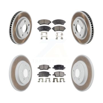 Front Rear Coated Disc Brake Rotors Ceramic Pad Kit For 2005 Pontiac Montana SV6 with FWD KGT-103048