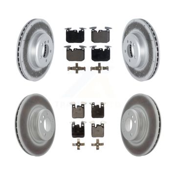 Front Rear Coated Disc Brake Rotors And Ceramic Pads Kit For 2018-2020 BMW M240i xDrive KGT-103054