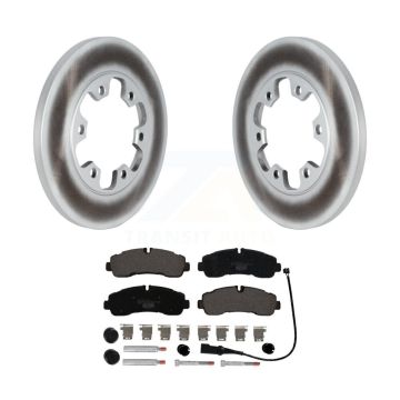 Rear Coat Disc Brake Rotors Ceramic Pad Kit For Ford Transit-350 HD With 6 Lug Wheels AWD KGT-103062
