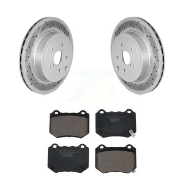 Rear Coated Disc Brake Rotors And Ceramic Pads Kit For 2018-2021 Subaru WRX STI KGT-103069