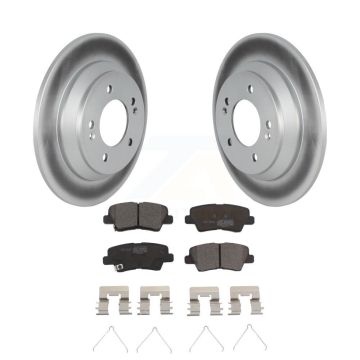 Rear Coat Brake Rotors Ceramic Pad Kit For 22-23 Hyundai Kona With Electric Parking KGT-103071
