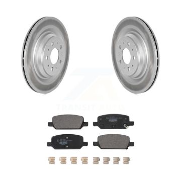 Rear Coated Brake Rotors Ceramic Pad Kit For 2017-2022 Tesla 3 With Gray Painted Calipers KGT-103073