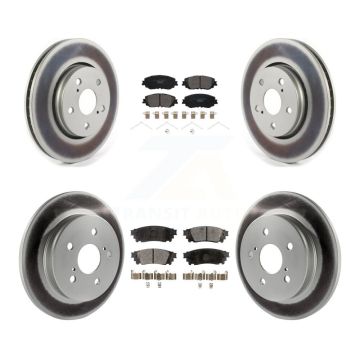 Front Rear Coated Disc Brake Rotors And Ceramic Pads Kit For Toyota C-HR KGT-103085