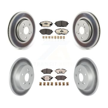 Front Rear Coated Disc Brake Rotors And Ceramic Pads Kit For Toyota C-HR KGT-103086