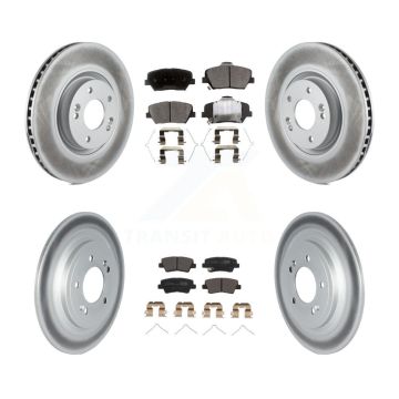 Front Rear Coated Disc Brake Rotors And Ceramic Pads Kit For 2019-2020 Hyundai Nexo KGT-103108