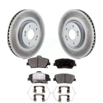 Front Coated Disc Brake Rotors And Ceramic Pads Kit For 2019-2022 Hyundai Nexo KGT-103116
