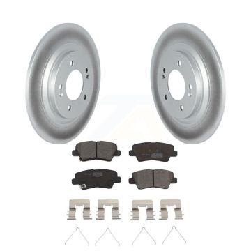 Rear Coated Disc Brake Rotor & Ceramic Pad Kit For Hyundai Kona Electric Kia Soul EV Niro KGT-103121