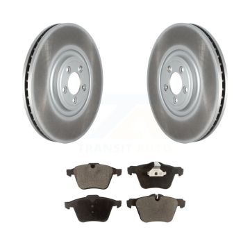 Front Coated Brake Rotor Ceramic Pad Kit For Jaguar XF XJ With 380mm Diameter KGT-103128