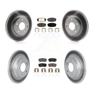 Front Rear Coat Brake Rotor Ceramic Pad Kit For 22 Hyundai Kona With Manual Parking KGT-103150