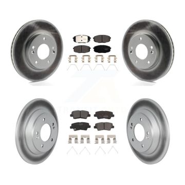 Front Rear Coat Brake Rotors Ceramic Pad Kit For Hyundai Kona With Electric Parking KGT-103151