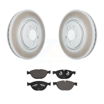 Front Coat Brake Rotor Ceramic Pad Kit For 2010 Jaguar XF With 326mm Diameter KGT-103160