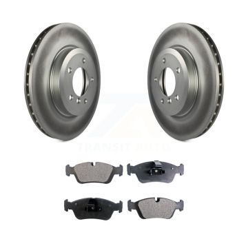 Front Coat Brake Rotor Ceramic Pad Kit For 01-05 BMW 320i With 325mm Diameter KGT-103164