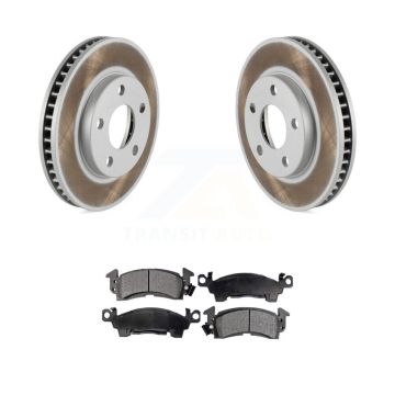 Front Coated Brake Rotor & Ceramic Pad Kit For 1992-1993 Cadillac Commercial Chassis 5.7L KGT-103165
