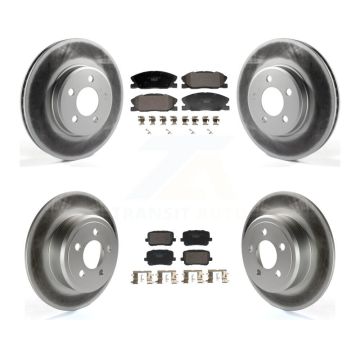 Front Rear Coated Disc Brake Rotors And Ceramic Pads Kit For Dodge Charger KGT-103174