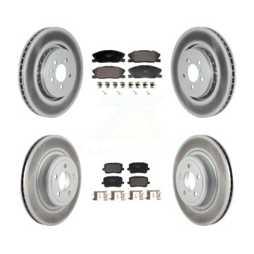 Front Rear Coat Brake Rotors Ceramic Pad Kit For 2020-2023 Dodge Charger Pursuit with RWD KGT-103177