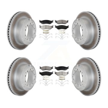 Front Rear Coat Brake Rotor Ceramic Pad Kit For International TerraStar IC Corporation AE KGT-103181