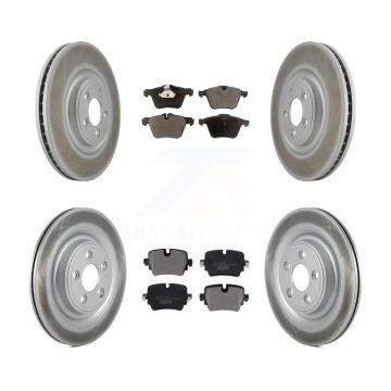 Front Rear Coat Brake Rotors Ceramic Pad Kit For 16 Jaguar XJ With Electric Parking KGT-103204