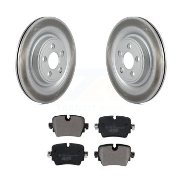 Rear Coated Brake Rotors Ceramic Pad Kit For 2016 Jaguar XJ L Portfolio/R-Sport with 3.0L KGT-103205