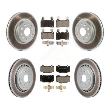 Front Rear Coat Brake Rotors Ceramic Pad Kit For 2016 Chevrolet Camaro With Brembo Brakes KGT-103206
