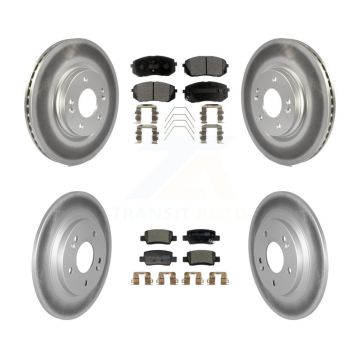 Front Rear Coated Brake Rotors Ceramic Pad Kit For Kia Seltos With Electric Parking KGT-103210