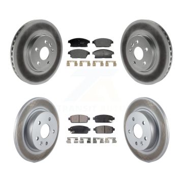 Front Rear Coated Brake Rotor & Ceramic Pad Kit For 2013-2017 Chevrolet Trax Buick Encore KGT-103214
