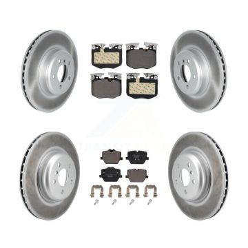 Front Rear Coated Disc Brake Rotors And Ceramic Pads Kit For BMW 330i KGT-103216