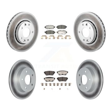 Front Rear Coat Brake Rotors Ceramic Pad Kit For Nissan Kicks SV SR with Disc rear brakes KGT-103218