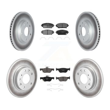 Front Rear Coated Disc Brake Rotors And Ceramic Pads Kit For Mazda CX-30 KGT-103228