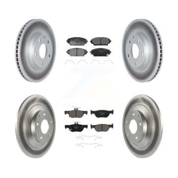 Front Rear Coated Disc Brake Rotors And Ceramic Pads Kit For Mazda CX-30 KGT-103229