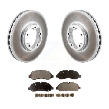 Front Coat Disc Brake Rotors Ceramic Pad Kit For Ford Transit-250 Transit-150 Transit-350 KGT-103244