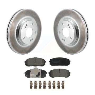 Front Coated Disc Brake Rotors And Ceramic Pads Kit For Hyundai Elantra Sonata Kia K5 KGT-103247