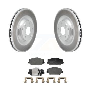 Front Coated Disc Brake Rotors And Ceramic Pads Kit For Hyundai Veloster N KGT-103256