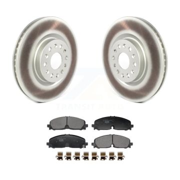Front Coated Disc Brake Rotor And Ceramic Pad Kit For 2021 Cadillac XT5 Buick Enclave XT6 KGT-103262