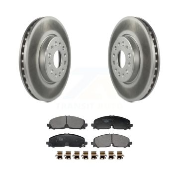 Front Coated Brake Rotor & Ceramic Pad Kit For Chevrolet Traverse Blazer GMC Acadia Buick KGT-103263