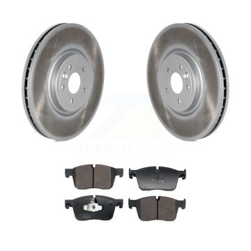 Front Coated Disc Brake Rotors And Ceramic Pads Kit For Jaguar XE XF KGT-103271