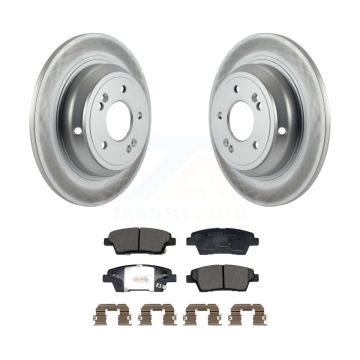 Rear Coated Disc Brake Rotors And Ceramic Pads Kit For 2018-2020 Genesis G80 3.8L 5.0L KGT-103274