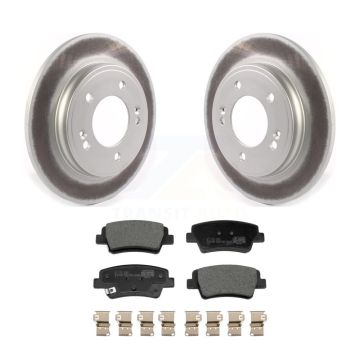Rear Coat Brake Rotor Ceramic Pad Kit For 21-24 Hyundai Elantra With Manual Parking KGT-103281