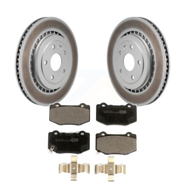 Rear Coated Disc Brake Rotors And Ceramic Pads Kit For Chevrolet Camaro Cadillac ATS KGT-103283