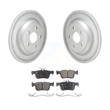 Rear Coated Disc Brake Rotor Ceramic Pad Kit For Ford Escape Bronco Sport Lincoln Corsair KGT-103284