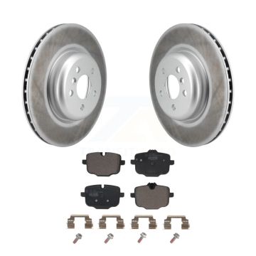 Rear Coated Brake Rotor Ceramic Pad Kit For BMW X5 X7 540i xDrive X6 750i M550i 530e 640i KGT-103290