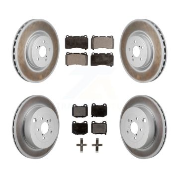 Front Rear Coated Brake Rotor Ceramic Pad Kit For Subaru BRZ Toyota 86 With Brembo Brakes KGT-103318