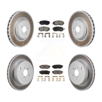 Front Rear Coated Brake Rotors Ceramic Pad Kit For 2019-2020 Toyota 86 With Brembo Brakes KGT-103320