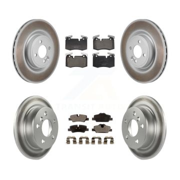 Front Rear Coated Brake Rotor Ceramic Pad Kit For Mini Cooper John Works with 2.0L KGT-103323