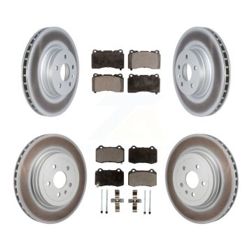Front Rear Coated Disc Brake Rotors And Ceramic Pads Kit For Tesla S KGT-103325